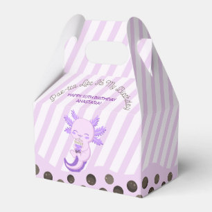 Caja Para Regalos Purple Axolotl Bubble Boba Tea Par-tea Cumpleaños