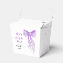 Caja Para Regalos Purple Bow She's Tying the Knot Bridal Shower 