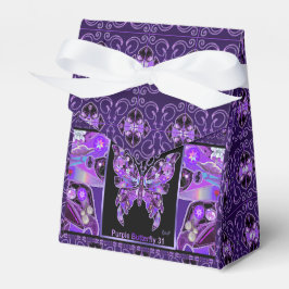 Caja Para Regalos Purple Butterfly 31 Favor Box
