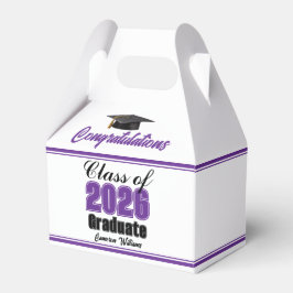 Caja Para Regalos Purple Class of 2026 Custom Graduation Party