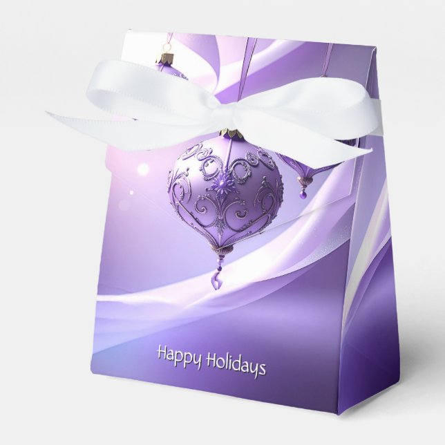 Caja Para Regalos Purple Decorative Christmas Ball Holiday Gift Box (Front Side)