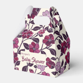 Caja Para Regalos Purple Floral Baby Shower