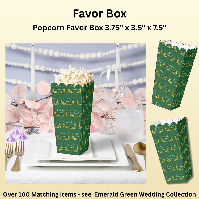 Caja Para Regalos Purple Mauve Emerald Green & Gold Wedding Suite (Subido por el creador)