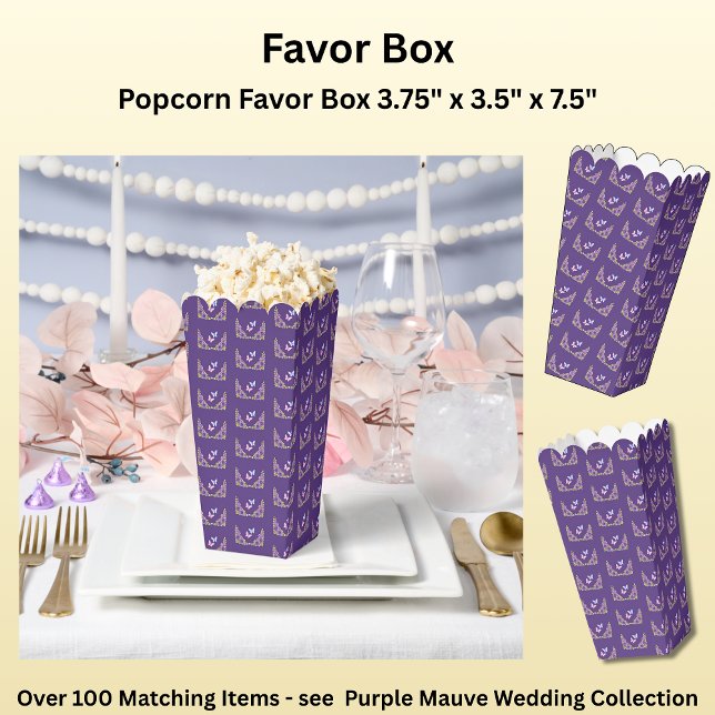 Caja Para Regalos Purple Mauve Flowers & White Wedding Suite (Subido por el creador)