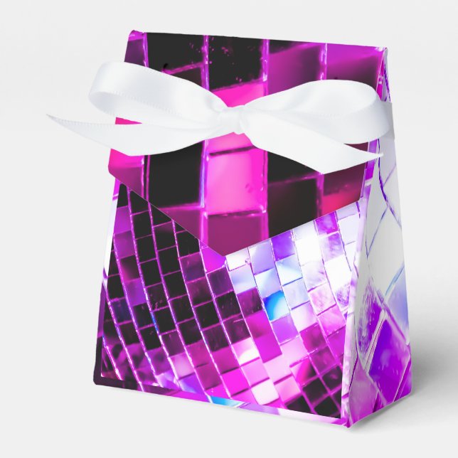 Caja Para Regalos Purple Mirror Disco Ball (Front Side)