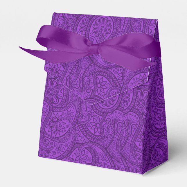 Caja Para Regalos Purple Paisley (Front Side)