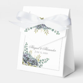 Caja Para Regalos Purplish Hydrangeas Eucalyptus Favor Box