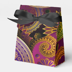 Caja Para Regalos Púrpura de Paisley
