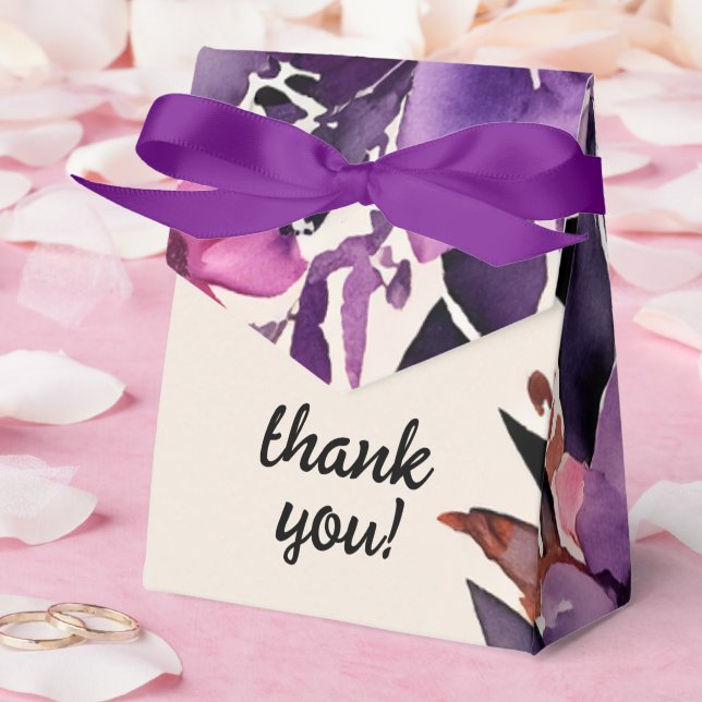 Caja Para Regalos Púrpura encantada + Boda Naranja Floral Halloween (Boda)