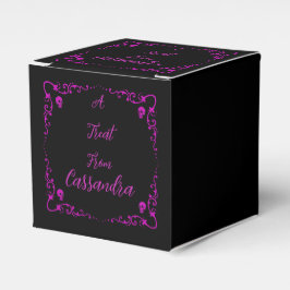 Caja Para Regalos Púrpura envenenada de Halloween personalizada