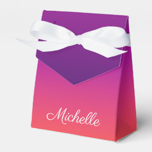Caja Para Regalos Púrpura, rosa y gradiente naranja