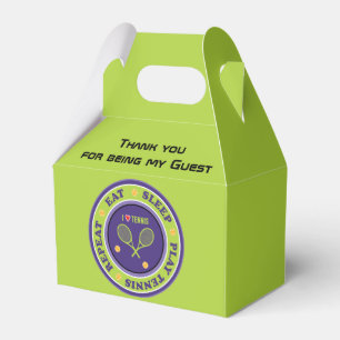 Caja Para Regalos Púrpura - verde Comer, dormir, jugar tenis gable