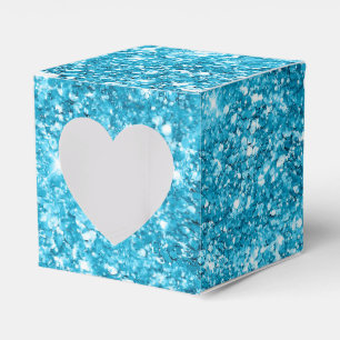 Caja Para Regalos purpurina azul brillante luce secuela brillante