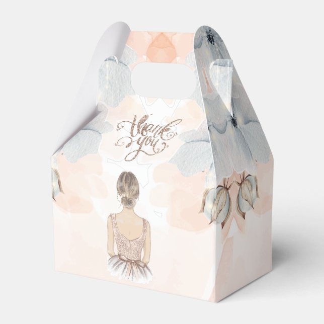 Caja Para Regalos Purpurina Beige del partido de cumpleaños de la pr (Front Side)