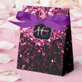 Caja Para Regalos Purpurina brillante oscuro rosado brillante destel