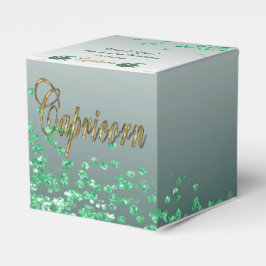 Caja Para Regalos Purpurina Capricorn y Purpurina Verde Cumpleaños