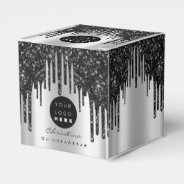 Caja Para Regalos Purpurina con logotipo personalizado Perforaciones