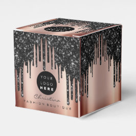 Caja Para Regalos Purpurina con logotipo personalizado Rosa con gafa