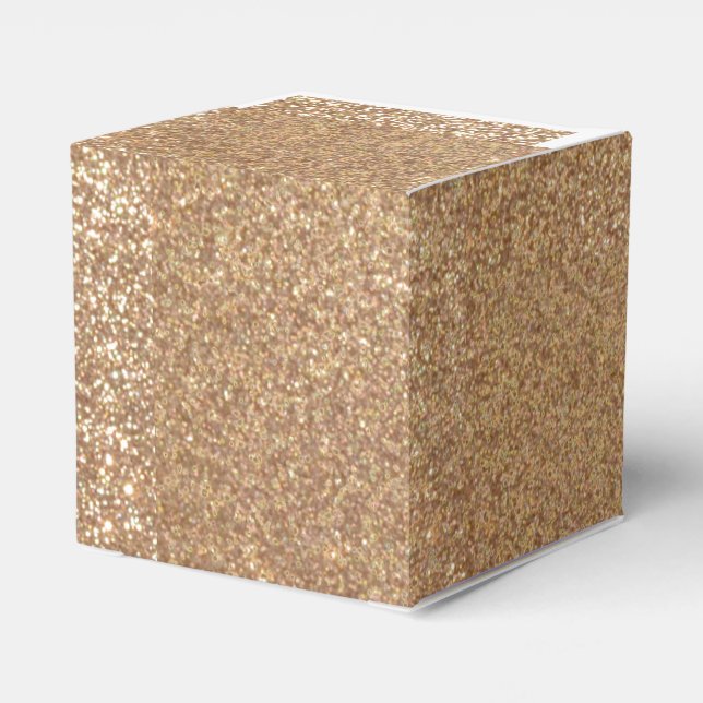 Caja Para Regalos Purpurina de cobre brillante (Reverso Costado)