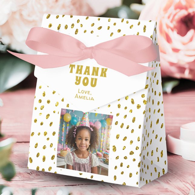 Caja Para Regalos Purpurina de Faux Gold Chica cumpleaños Foto graci (Subido por el creador)