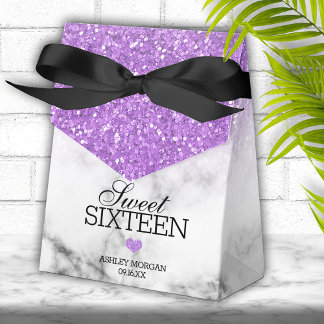 Caja Para Regalos Purpurina de imitación de lavanda/dulce de mármol 