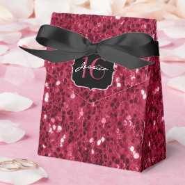 Caja Para Regalos Purpurina de imitación rosa magenta oscuro chispas