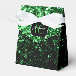 Caja Para Regalos Purpurina de imitación verde oscuro chispas Sweet