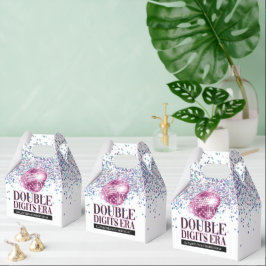 Caja Para Regalos Purpurina de moda Disco Doble Dígito Era Cumpleaño
