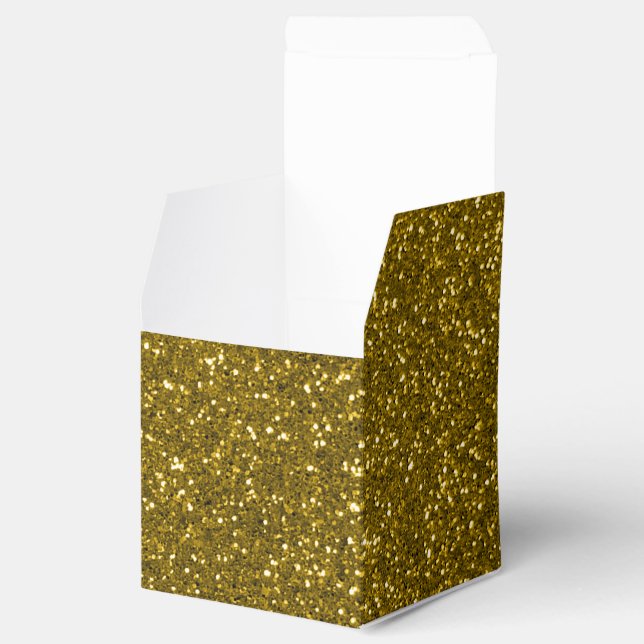 Caja Para Regalos Purpurina de oro (Abierto)