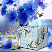 Purpurina de oro azul turbio Boda floral