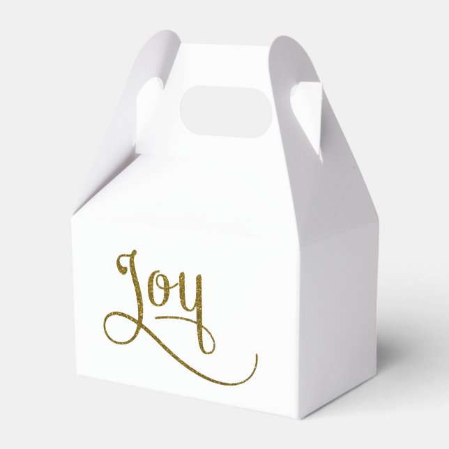 Caja Para Regalos Purpurina de oro de Joy Script (Front Side)