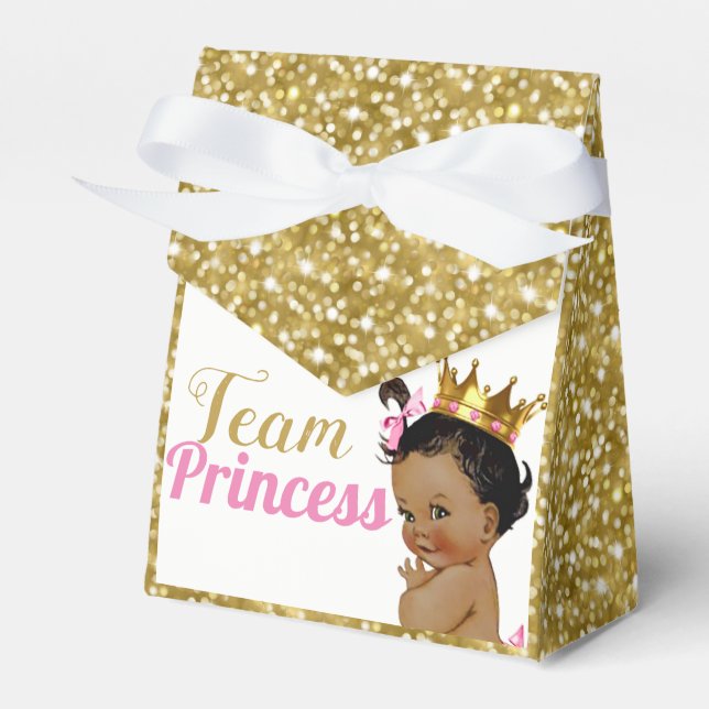 Caja Para Regalos Purpurina de oro de princesa africana de equipo a  (Front Side)