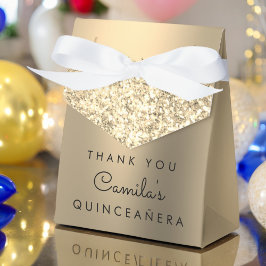 Caja Para Regalos Purpurina de oro Quinceanera Guardar la fecha