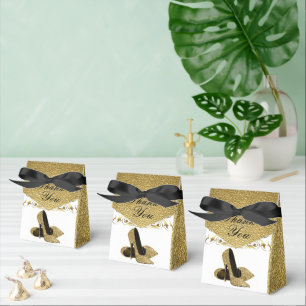 Caja Para Regalos Purpurina de oro Stiletto Heels