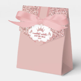 Caja Para Regalos Purpurina de princesa suave rosa chispeante ducha