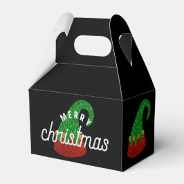 Caja Para Regalos Purpurina Elf Gorra