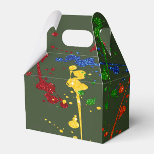 Caja Para Regalos Purpurina Fiesta de Paintball Paint Splatter