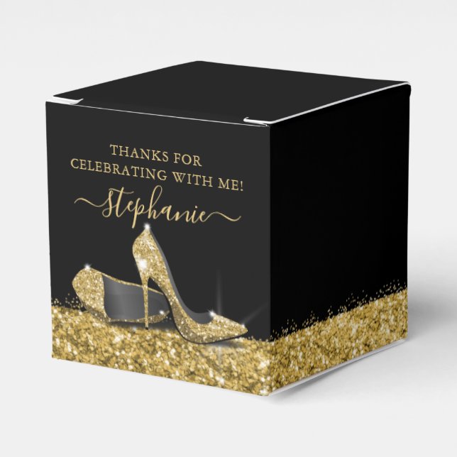 Caja Para Regalos Purpurina Glam Birthday (Costado Anverso)