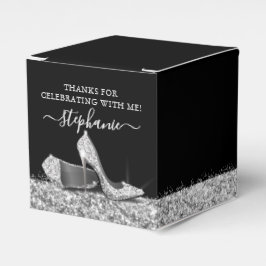 Caja Para Regalos Purpurina Glam Birthday Party de Silver High Heels
