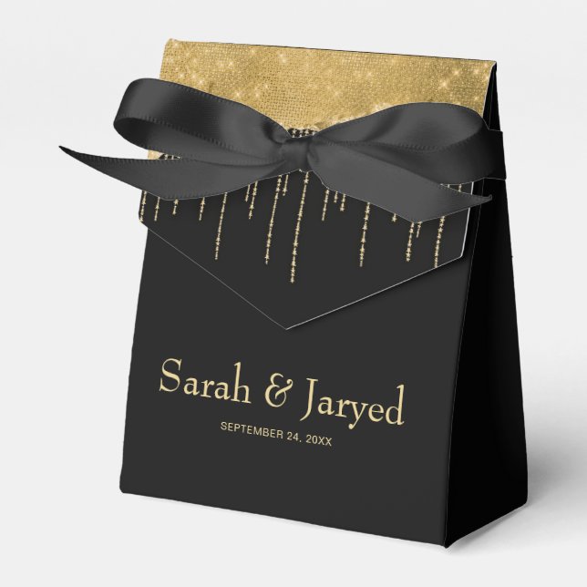 Caja Para Regalos Purpurina Gold Drip (Front Side)