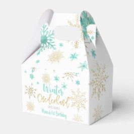 Caja Para Regalos Purpurina invierno onederland cumpleaños