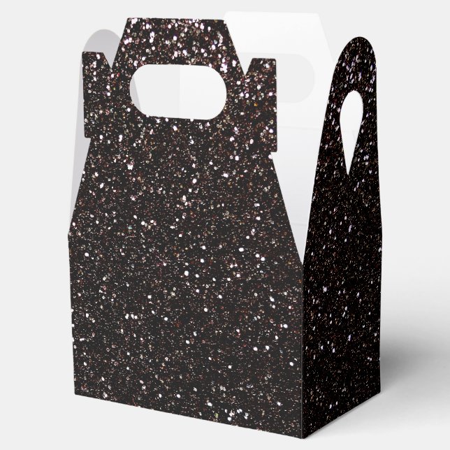 Caja Para Regalos Purpurina negro (Abierto)