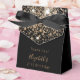 Caja Para Regalos Purpurina negro de la fiesta de cumpleaños, gracia (Wedding)