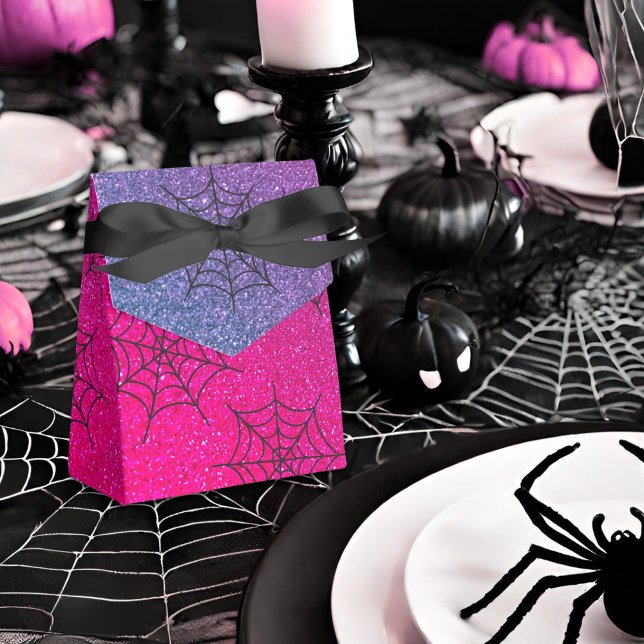 Caja Para Regalos Purpurina Ombre Spider Web Verde azulado Púrpura R (Subido por el creador)