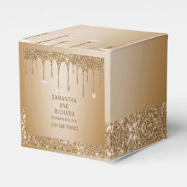 Caja Para Regalos Purpurina Oro Dris Champagne Boda Beige