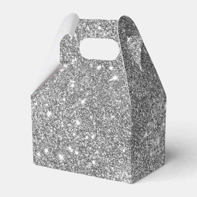 Caja Para Regalos Purpurina Plata Sparkles (Front Side)