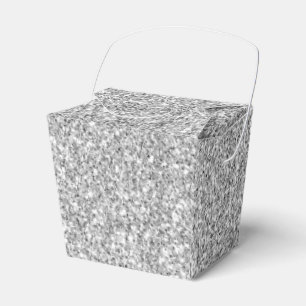 Caja Para Regalos Purpurina plateado Glitz
