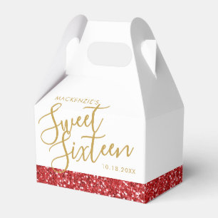 Caja Para Regalos Purpurina rojo dulce 16 personalizado