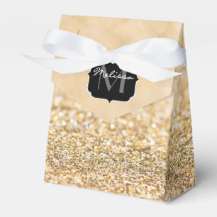 Caja Para Regalos Purpurinas de imitación de oro de champaña espuma