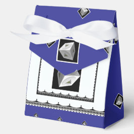 Caja Para Regalos Pyramid cubo negro azul azul profundo azul